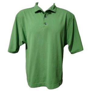 FootJoy Polo Shirt Mens Large Golf FJ Embroidered Logo Green Short Sleeve Collar